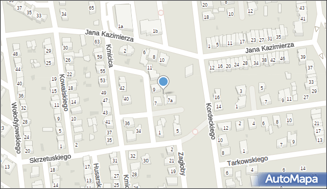 Leszno, Skrzetuskiego Jana, 9a, mapa Leszno