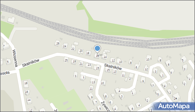 Libiąż, Skalników, 16, mapa Libiąż