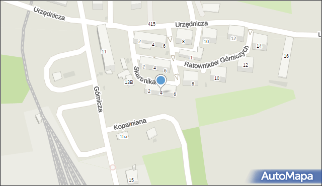 Libiąż, Skarbnika, 4, mapa Libiąż