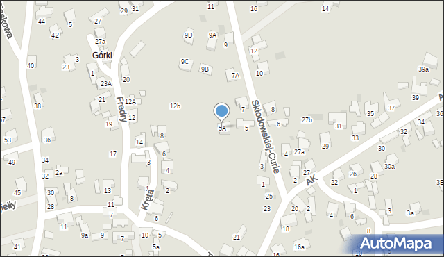 Libiąż, Skłodowskiej-Curie Marii, 5A, mapa Libiąż