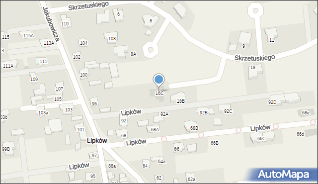 Lipków, Skrzetuskiego Jana, 16C, mapa Lipków