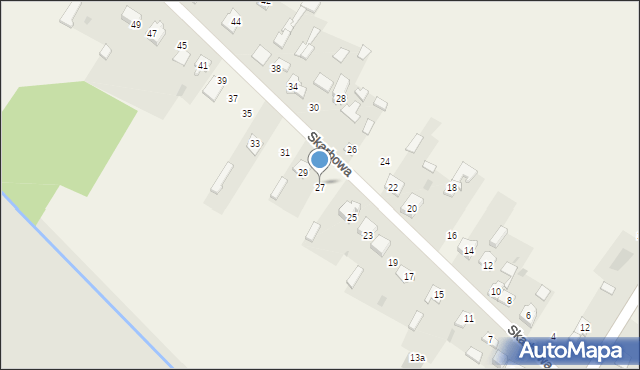 Lipowe Pole Skarbowe, Skarbowa, 27, mapa Lipowe Pole Skarbowe