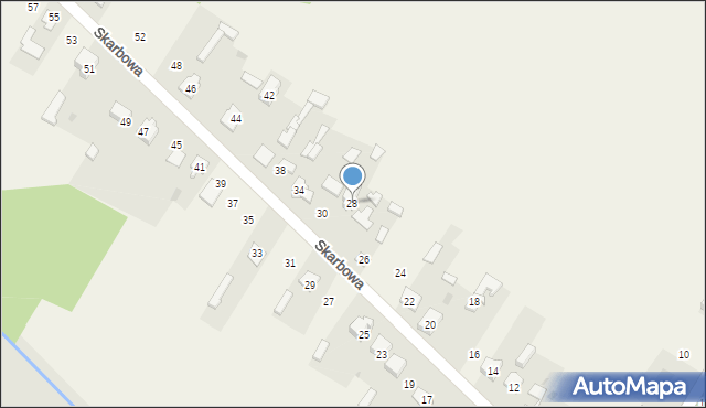 Lipowe Pole Skarbowe, Skarbowa, 28, mapa Lipowe Pole Skarbowe