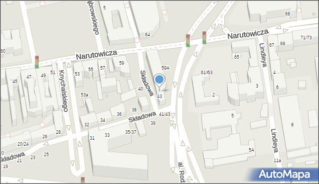 Łódź, Składowa, 43p, mapa Łodzi