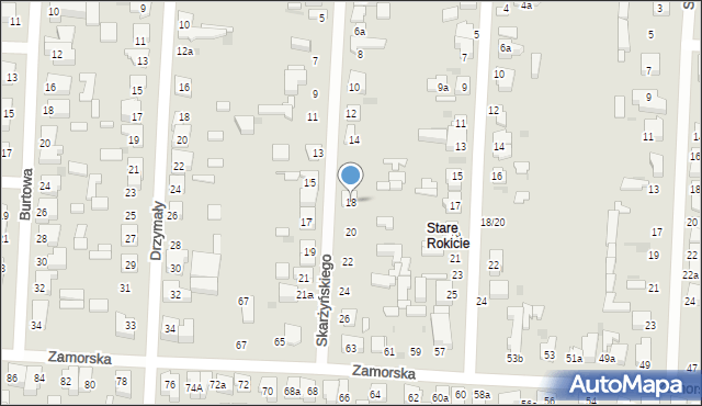Łódź, Skarżyńskiego Stanisława, pil., 18, mapa Łodzi