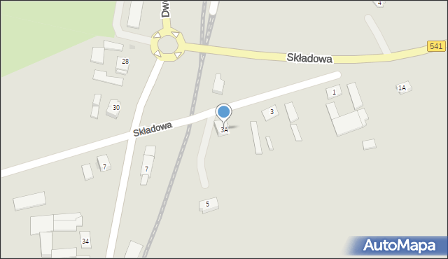 Lubawa, Składowa, 3A, mapa Lubawa