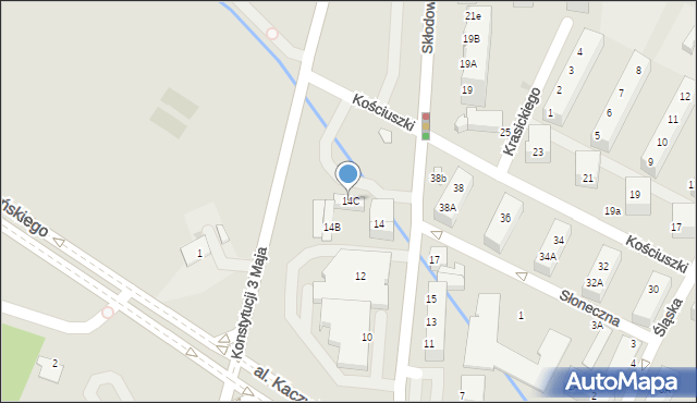 Lubin, Skłodowskiej-Curie Marii, 14C, mapa Lubin