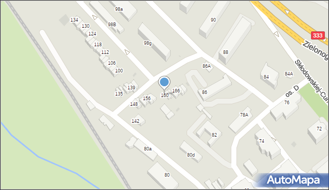 Lubin, Skłodowskiej-Curie Marii, 160, mapa Lubin