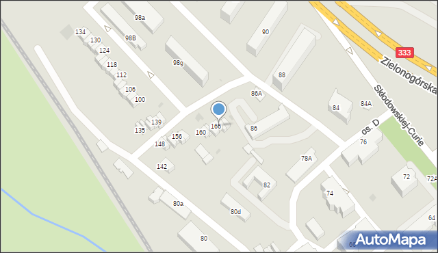 Lubin, Skłodowskiej-Curie Marii, 168, mapa Lubin