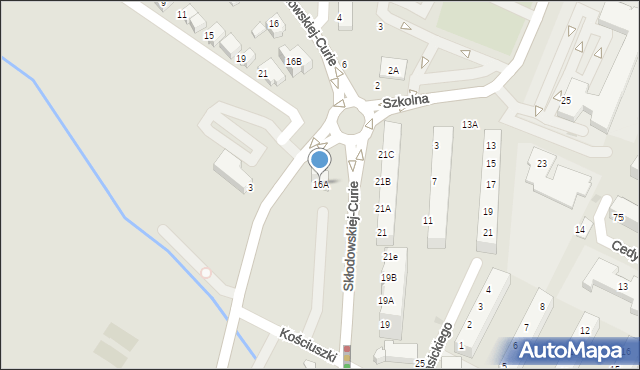 Lubin, Skłodowskiej-Curie Marii, 16A, mapa Lubin