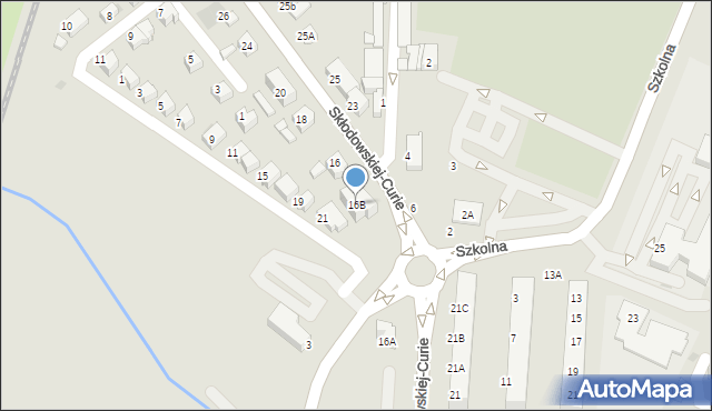 Lubin, Skłodowskiej-Curie Marii, 16B, mapa Lubin