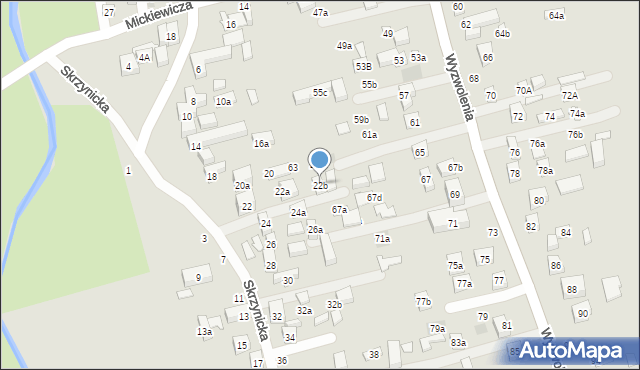 Lublin, Skrzynicka, 22b, mapa Lublina