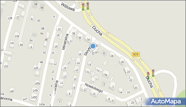 Lublin, Skryta, 11, mapa Lublina
