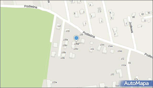 Lublin, Skowronkowa, 106e, mapa Lublina