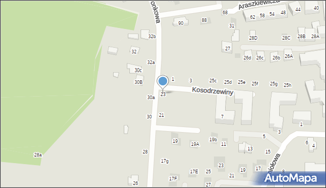 Lublin, Skowronkowa, 23, mapa Lublina