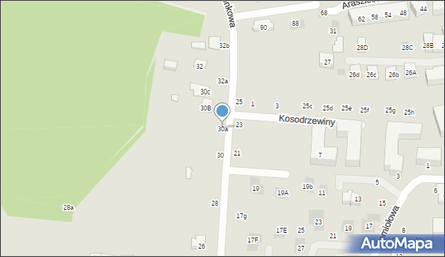Lublin, Skowronkowa, 30a, mapa Lublina
