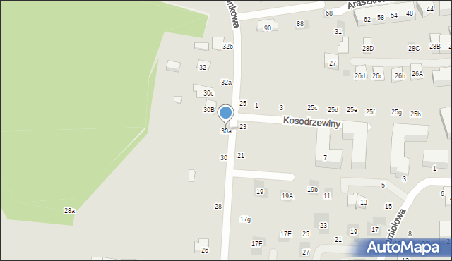 Lublin, Skowronkowa, 30a, mapa Lublina