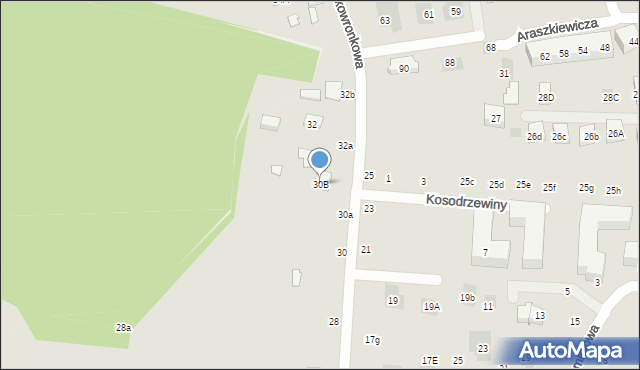 Lublin, Skowronkowa, 30B, mapa Lublina