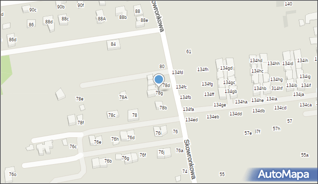 Lublin, Skowronkowa, 78h, mapa Lublina