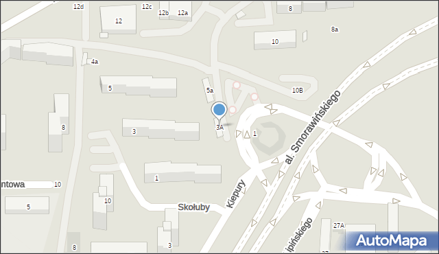 Lublin, Skołuby, 3A, mapa Lublina