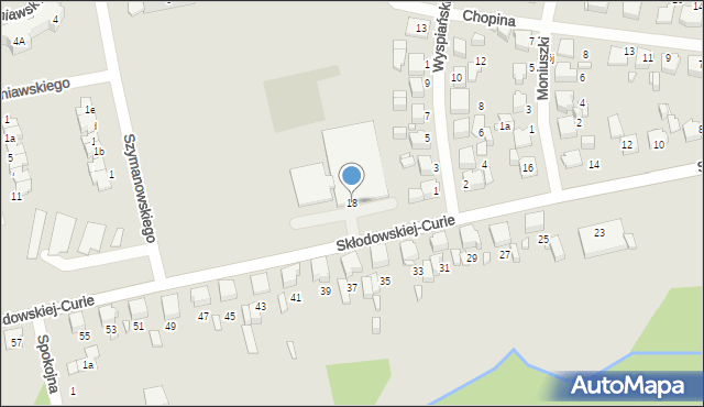 Lubliniec, Skłodowskiej-Curie Marii, 18, mapa Lubliniec