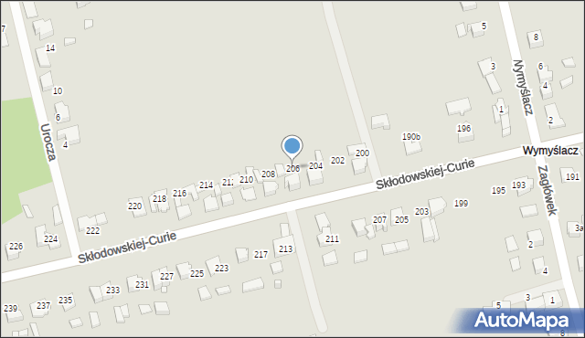 Lubliniec, Skłodowskiej-Curie Marii, 206, mapa Lubliniec