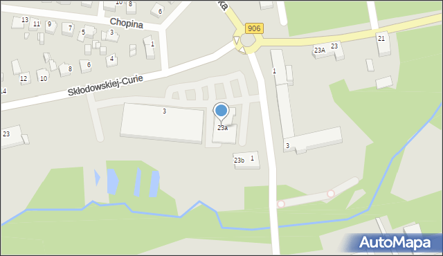 Lubliniec, Skłodowskiej-Curie Marii, 23a, mapa Lubliniec