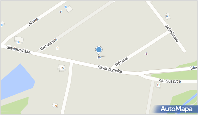 Lubniewice, Skwierzyńska, 36, mapa Lubniewice