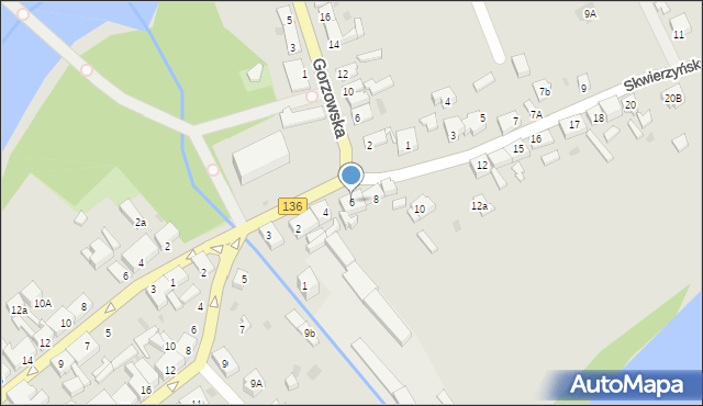 Lubniewice, Skwierzyńska, 6, mapa Lubniewice