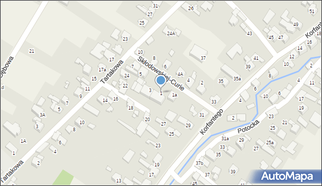 Lubomia, Skłodowskiej-Curie Marii, 1, mapa Lubomia