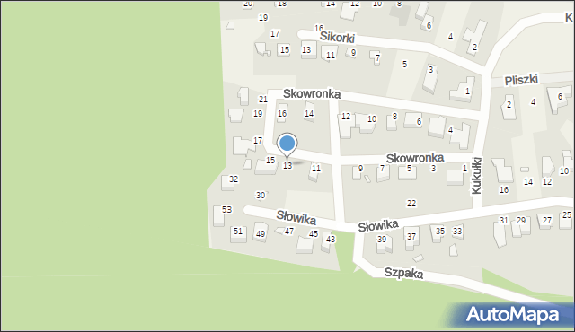 Lusowo, Skowronka, 13, mapa Lusowo