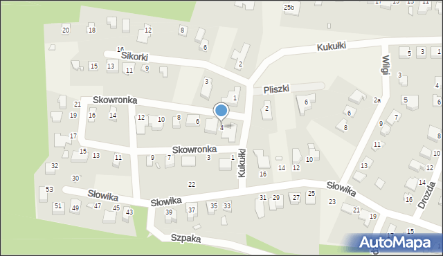 Lusowo, Skowronka, 4, mapa Lusowo