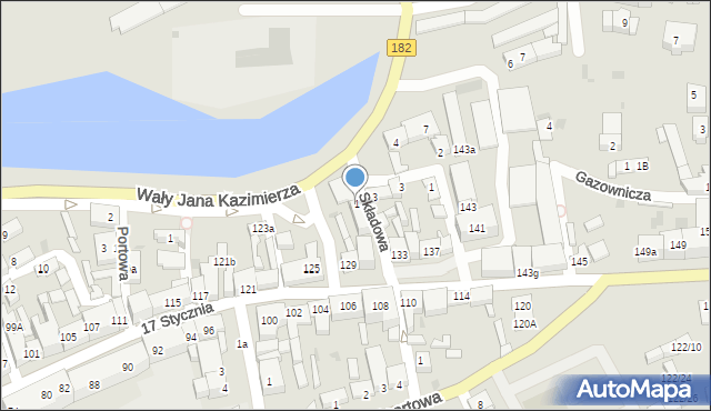 Międzychód, Składowa, 1, mapa Międzychód