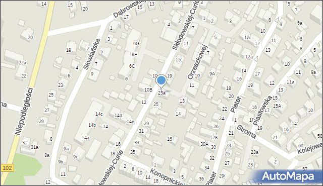 Międzyzdroje, Skłodowskiej-Curie Marii, 23a, mapa Międzyzdroje