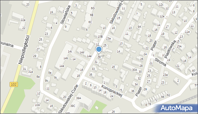 Międzyzdroje, Skłodowskiej-Curie Marii, 29, mapa Międzyzdroje