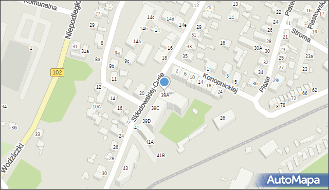 Międzyzdroje, Skłodowskiej-Curie Marii, 39A, mapa Międzyzdroje