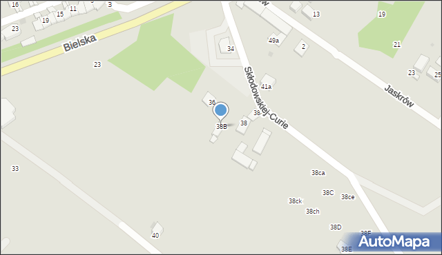 Mikołów, Skłodowskiej-Curie Marii, 38B, mapa Mikołów