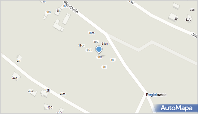 Mikołów, Skłodowskiej-Curie Marii, 38D, mapa Mikołów