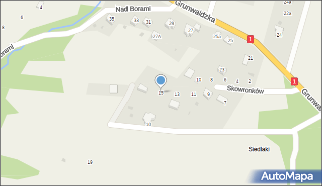 Milówka, Skowronków, 15, mapa Milówka