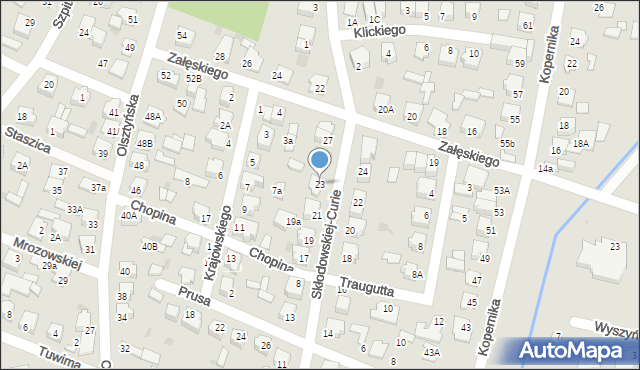 Mława, Skłodowskiej-Curie Marii, 23, mapa Mława