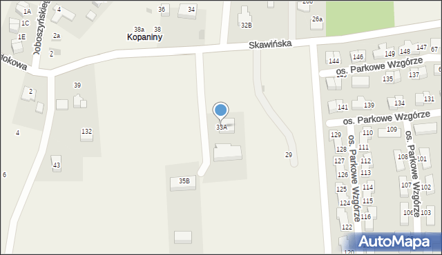 Mogilany, Skawińska, 33A, mapa Mogilany