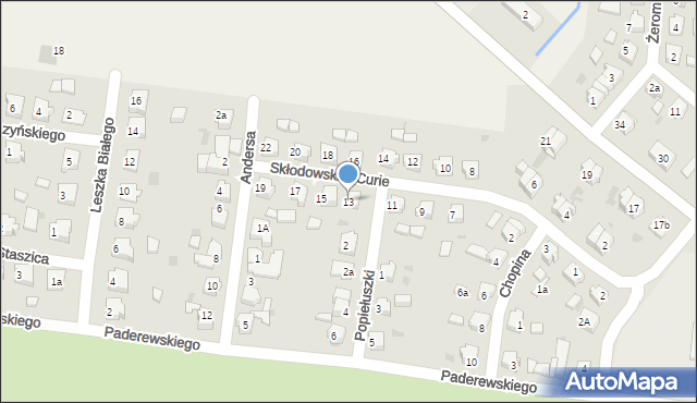 Mogilno, Skłodowskiej-Curie Marii, 13, mapa Mogilno