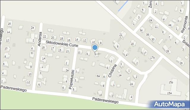 Mogilno, Skłodowskiej-Curie Marii, 7, mapa Mogilno