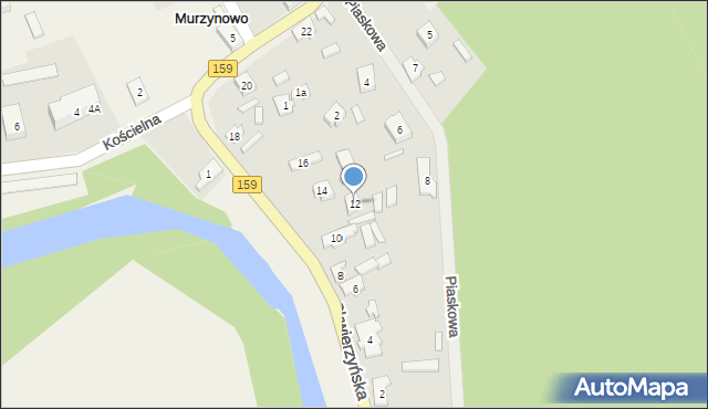 Murzynowo, Skwierzyńska, 12, mapa Murzynowo