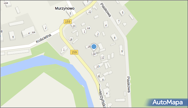 Murzynowo, Skwierzyńska, 14, mapa Murzynowo