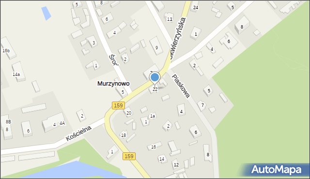 Murzynowo, Skwierzyńska, 22, mapa Murzynowo