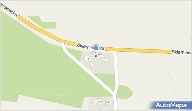 Mysłaków, Skierniewicka, 36, mapa Mysłaków