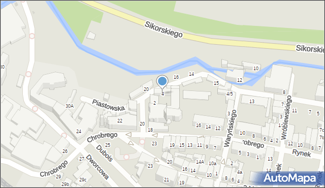 Namysłów, Skwer Wyszyńskiego Stefana, ks. kard., 4, mapa Namysłów