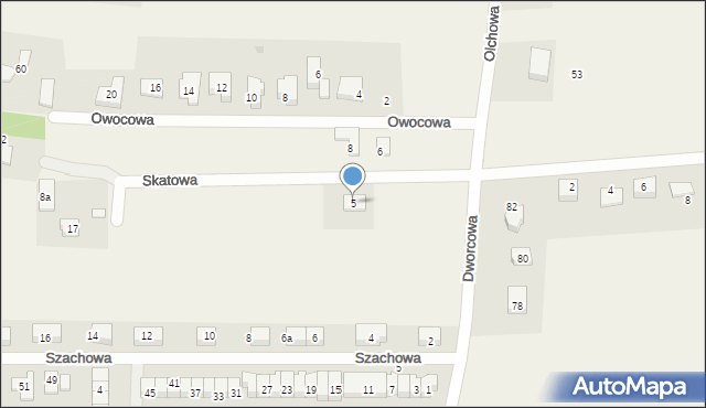 Nieborowice, Skatowa, 5, mapa Nieborowice