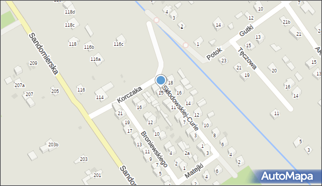 Nisko, Skłodowskiej-Curie Marii, 15, mapa Nisko